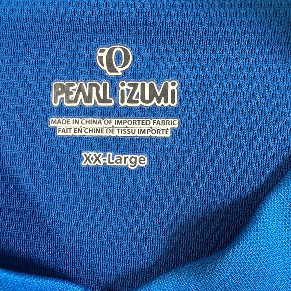 Pearl Izumi Mens 1/2 Zip Cycling Jersey Blue Size 2XL 3 Rear Pockets - Picture 5 of 7